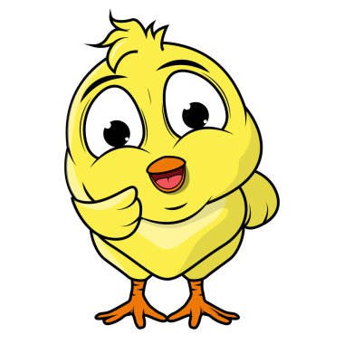 Şirin yavru hayvan çizgi film çizimi