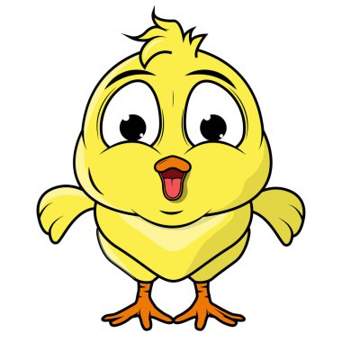 Şirin yavru hayvan çizgi film çizimi