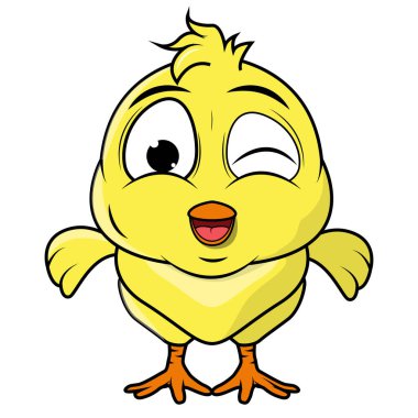 Şirin yavru hayvan çizgi film çizimi