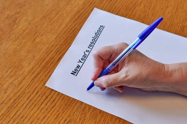 Yeni yıl kararları. Seçici odak.