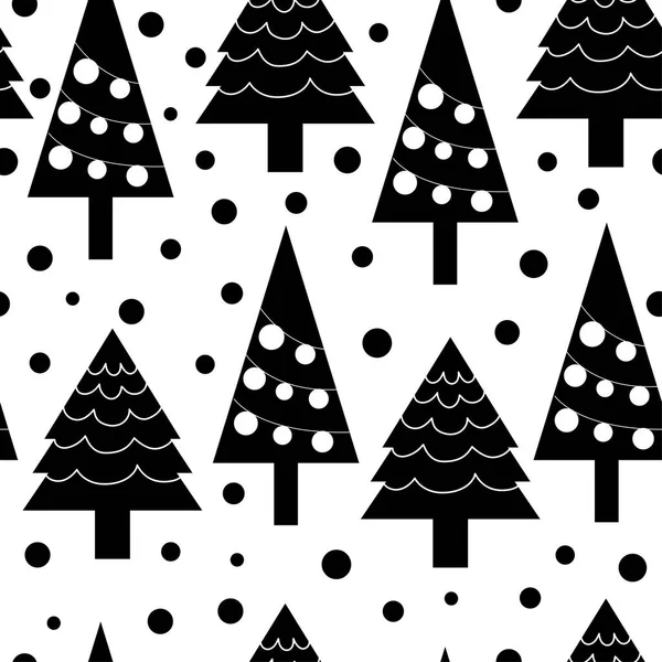Sílhueta Árvore Natal Sem Costura Fundo Padrão Design Para Embrulho —  Vetores de Stock