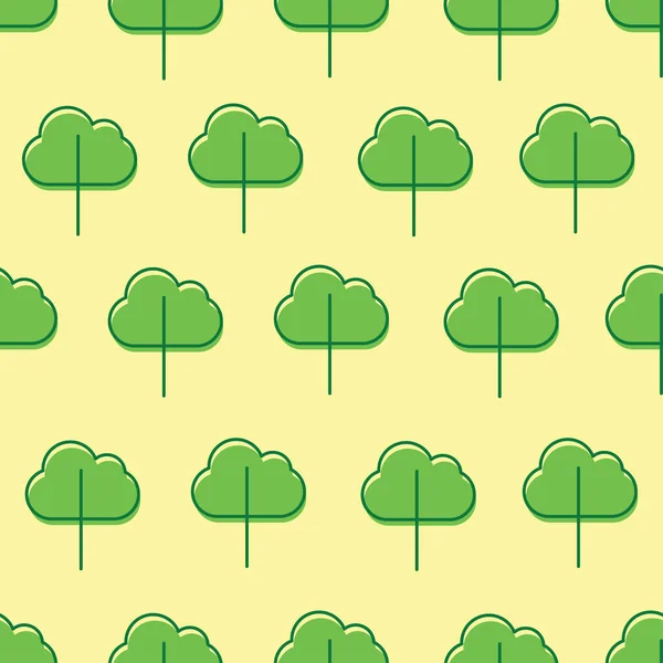 Icono Del Árbol Con Concepto Ecología Fondo Patrón Sin Costura — Archivo Imágenes Vectoriales