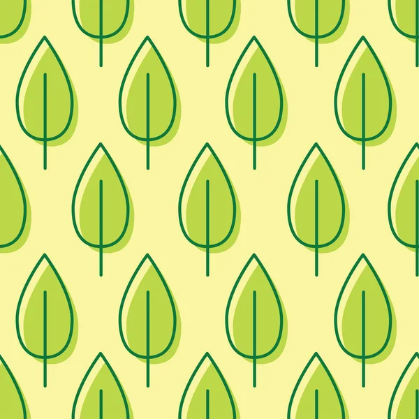 テンプレート ポスター 要素のための生態学の概念シームレスなパターン背景を持つツリーアイコン — ストックベクタ