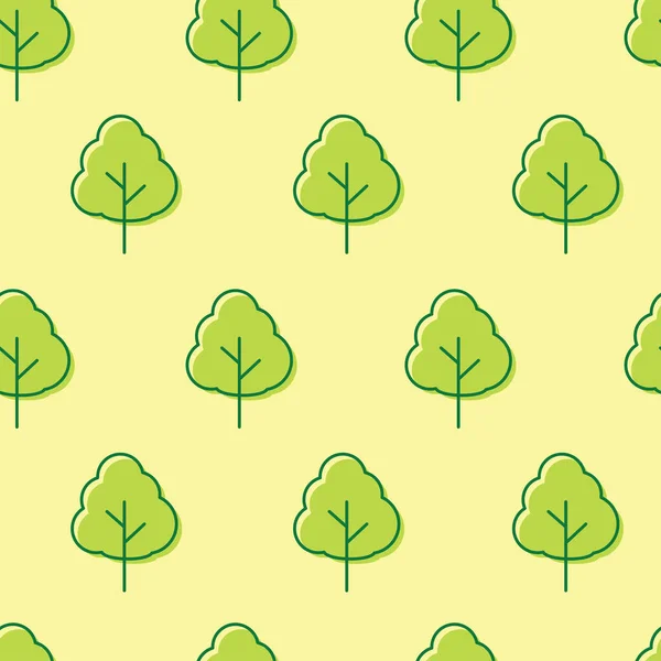 Ícone Árvore Com Conceito Ecologia Sem Costura Fundo Padrão Para —  Vetores de Stock