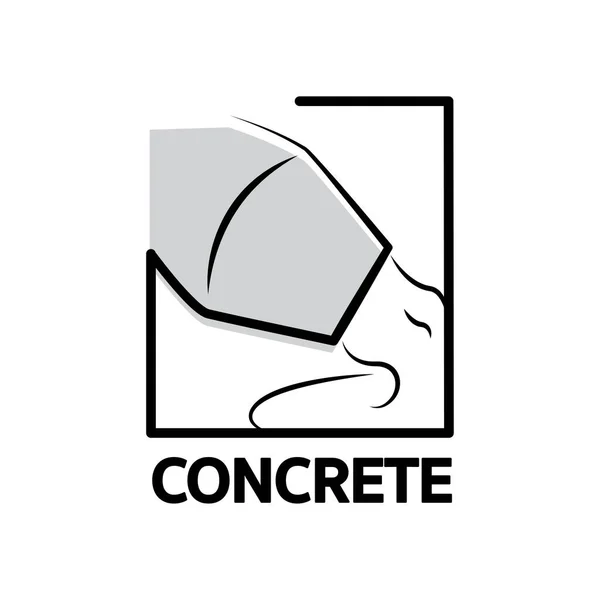 Logo Cementu Betonu Pro Design Prvek Ilustraci Ikonu Konstrukci Dopravu — Stockový vektor
