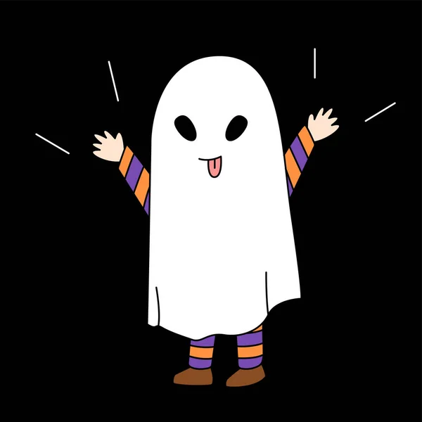 Lidský Duch Charakter Design Pro Halloween Plakát Prvek — Stockový vektor