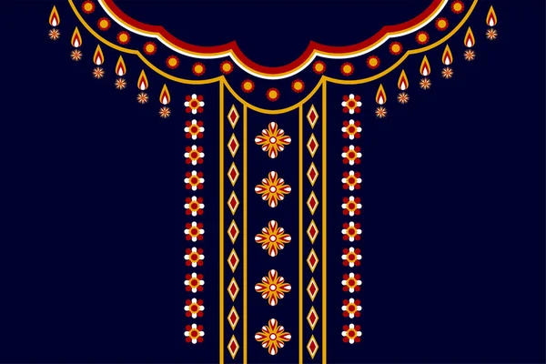 Schéma Géométrique Abstrait Ethnique Oriental Collier Vêtements Pour Mode Impression — Image vectorielle