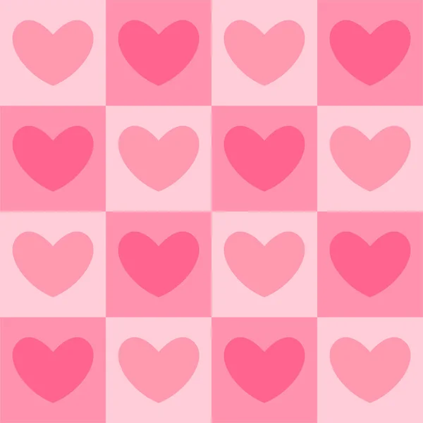 Różowe Serce Bezszwowe Wzór Tło Dla Walentynki Owijanie Tapety Ślub — Wektor stockowy