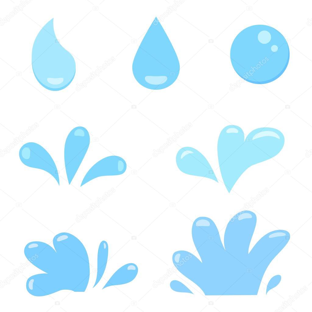 Water drops and water splash for element, event and songkran day