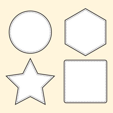 Öge, etiket ve resimleme için basit ve geometrik çerçeve çizgisi