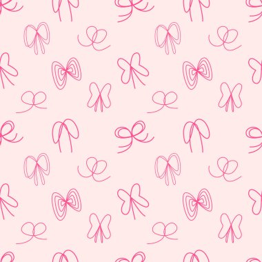 Soyut yay ya da kurdele el sarma ve duvar kağıdı için dikişsiz desen arkaplanı ile çizilmiş