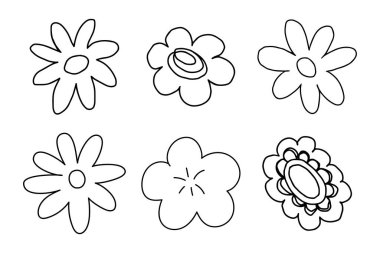 Element ve illüstrasyon için soyut çiçek eli çizildi