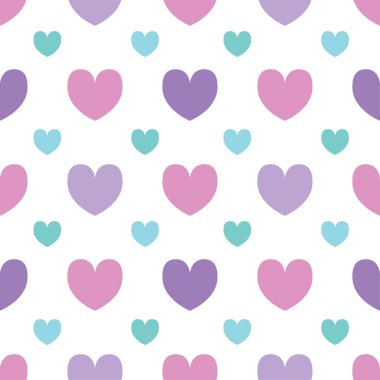 Heart graphic with colorful seamless pattern background for wrapping, valentine and wallpaper clipart