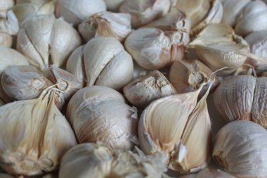 Arka plan olarak sarımsak yığını