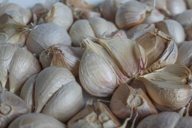 Arka plan olarak sarımsak yığını