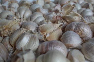 Arka plan olarak sarımsak yığını