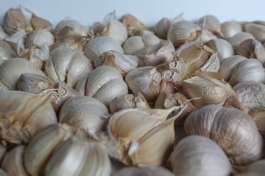 Arka plan olarak sarımsak yığını