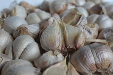 Arka plan olarak sarımsak yığını