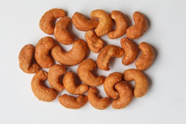 Kavrulmuş kaju fıstığı, düz ya da üst görünüm