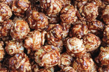 Close up texture of chocolate popcorn clipart