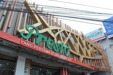 Presto Store, sell local's food for gift. Semarang, Indonesia, December 25th 2022 clipart