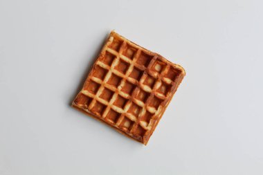 Düz waffle, yanmış taraf, kare desenli, düz ya da üst görünüm