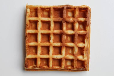 Düz waffle, yanmış taraf, kare desenli, düz ya da üst görünüm