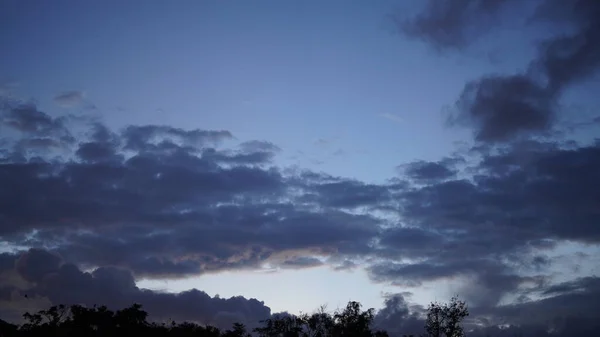 Beautiful Sunset Sky View Clouds Blue Sky — Stock Photo, Image