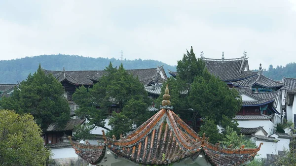Den Gamla Kinesiska Byn Utsikt Med Gamla Byggda Arkitekturer Det — Stockfoto