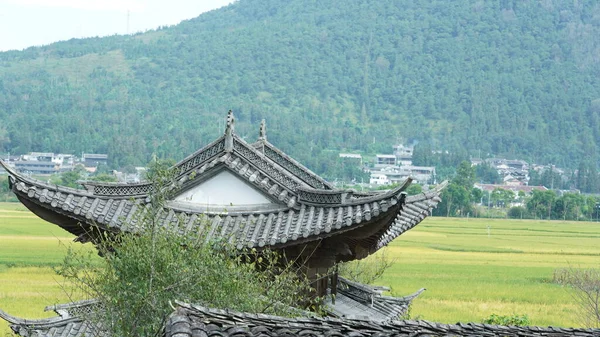 中国古老的乡村景观与古老的建筑 — 图库照片