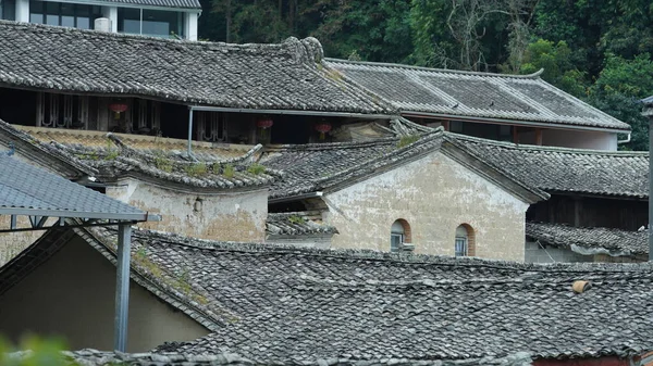 Antigua Vista Del Pueblo Chino Con Las Viejas Arquitecturas Construidas —  Fotos de Stock