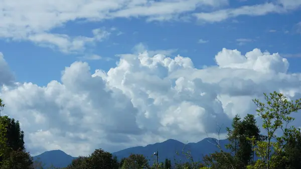 Stock image The blue sky view with the white clouds in summer