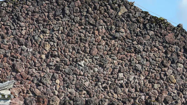 赤と黒のバルカノ岩で建てられた壁 — ストック写真