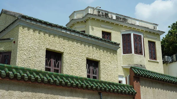 Edifícios Antigos Vista Localizada Nas Cidades Antigas Chinesas — Fotografia de Stock