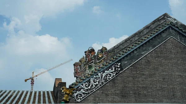 Старі Китайські Шкільні Будівлі Розташовані Місті Гуанчжоу Китаю Красивою Кам — стокове фото