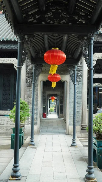 Çin Guangzhou Şehrinde Bulunan Eski Çin Okul Binaları Güzel Taş — Stok fotoğraf
