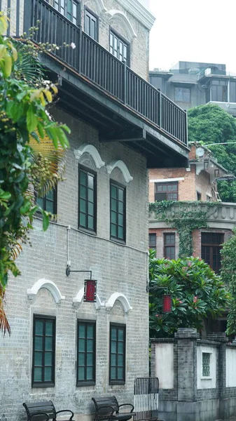 Edifícios Velhos Situados Estrada Velha Cidade Guangzhou China — Fotografia de Stock