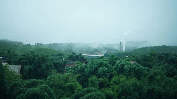 Hermosa Vista Del Campo Desde Tren Fluido Sur China Día — Foto de Stock