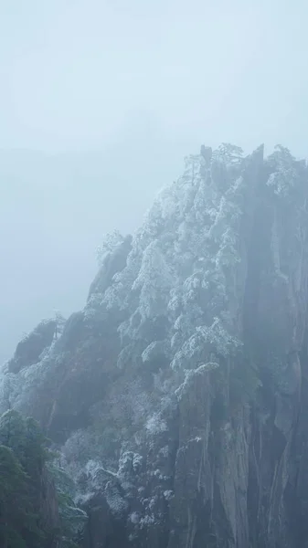 stock image The beautiful frozen mountains view coverd by the white snow and ice in winter