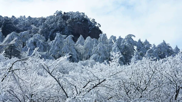 Stock image The beautiful frozen mountains view coverd by the white snow and ice in winter