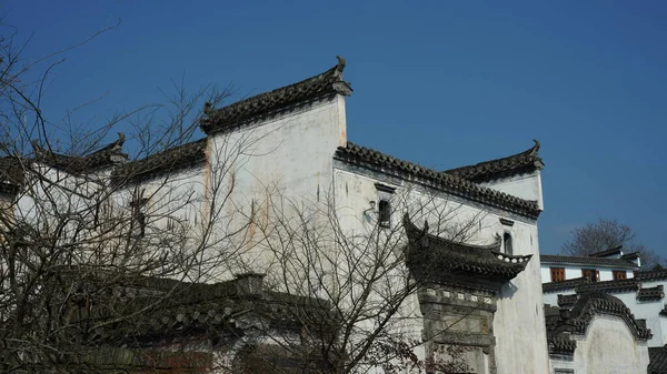 Belle Vue Traditionnelle Village Chinois Avec Architecture Classique Ruelle Étroite — Photo