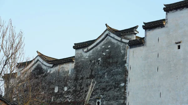 Der Schöne Traditionelle Chinesische Dorfblick Mit Der Klassischen Architektur Und — Stockfoto