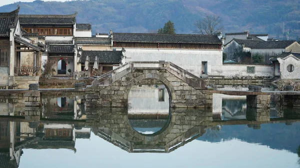 Μια Παλιά Παραδοσιακή Κινεζική Θέα Του Χωριού Την Παλιά Τοξωτή — Φωτογραφία Αρχείου