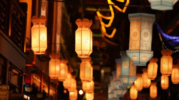 Beautiful Chinese Lanterns Hung Celebration Chinese New Year — Stock Photo, Image