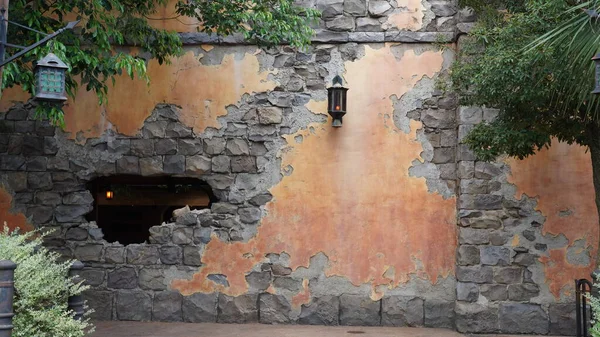 Vecchio Castello Pirata Vista Situato Nel Giardino Disney — Foto Stock