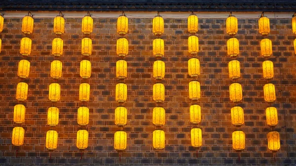 Lanterna Chinesa Colorida Desligando Durante Dias Festival Para Boa Bênção — Fotografia de Stock
