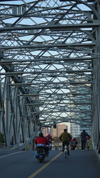 Παλιά Σιδερένια Γέφυρα Χτίστηκε Πριν Από Έναν Αιώνα Στη Σαγκάη — Φωτογραφία Αρχείου