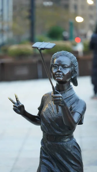 Скульптура Самовираження Розташована Дорозі Шанхаю — стокове фото