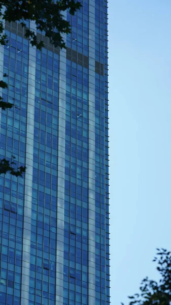 Vista Dell Edificio Uffici Con Parete Della Finestra Vetro Shanghai — Foto Stock