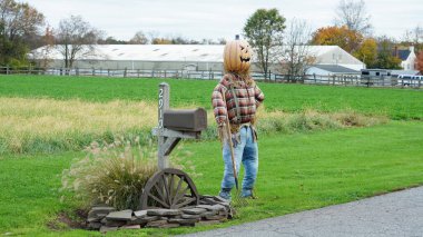 Cadılar Bayramı 'nda cadılar bayramı dekorasyonu manzarası